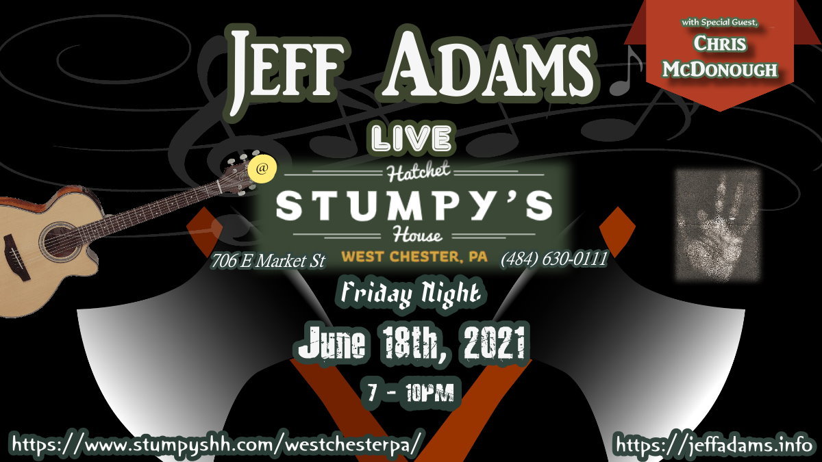 Jeff Adams with Chris McDonough, Live at Stumpy's, Fri 06/18/21
